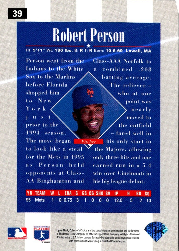 1996 Collector's Choice Robert Person