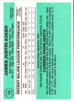 1984 Donruss Jim Acker #146 Rookie