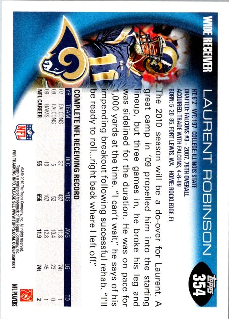 2010 Topps Laurent Robinson