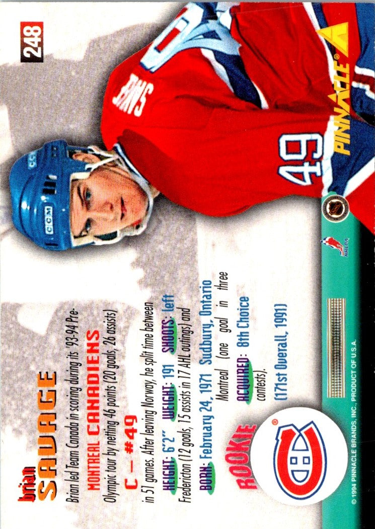 1994 Pinnacle Brian Savage