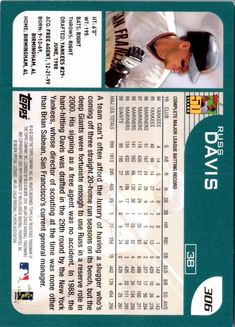 2001 Topps Russ Davis