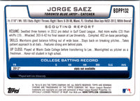2012 Bowman Draft Picks & Prospects Jorge Saez #BDPP132