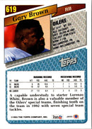 1993 Topps Gold Gary Brown