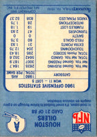 1981 Fleer Team Action Houston Oilers Offense #21