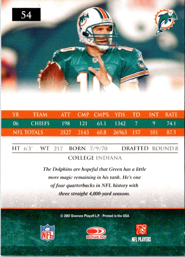 2007 Donruss Gridiron Gear Trent Green