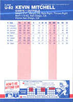 1987 Fleer Update Glossy Kevin Mitchell #U-82