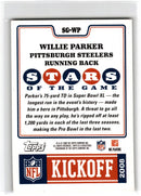 2008 Topps Kickoff Stars of the Game Willie Parker