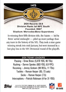 2012 Topps New Orleans Saints: Drew Brees