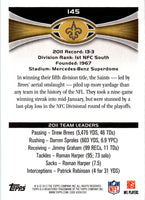 2012 Topps New Orleans Saints: Drew Brees #145