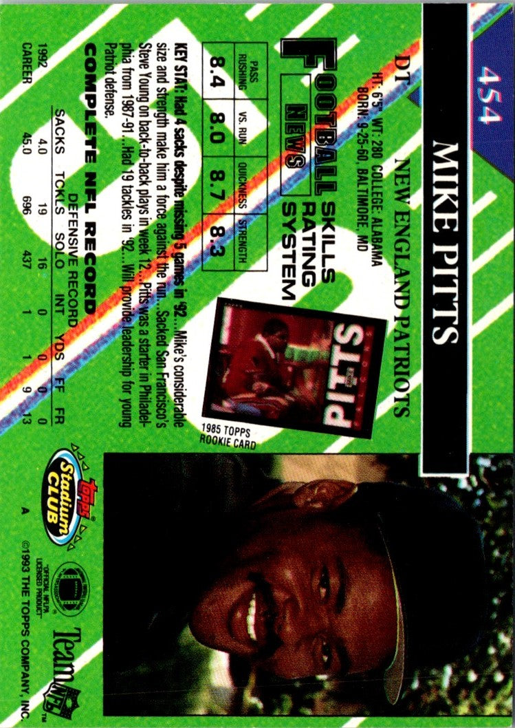 1993 Stadium Club Mike Pitts