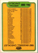 1969 Fleer Checklist 3rd Series