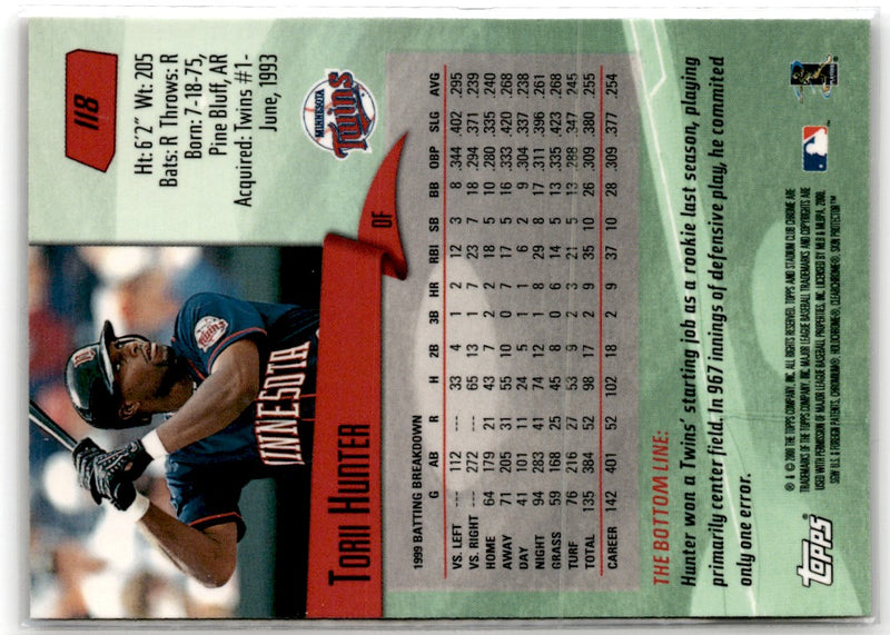 2000 Stadium Club Chrome Torii Hunter