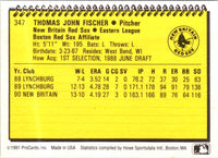 1991 ProCards Tom Fischer #347