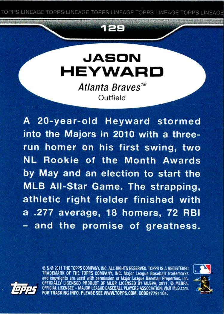 2011 Topps Lineage Jason Heyward