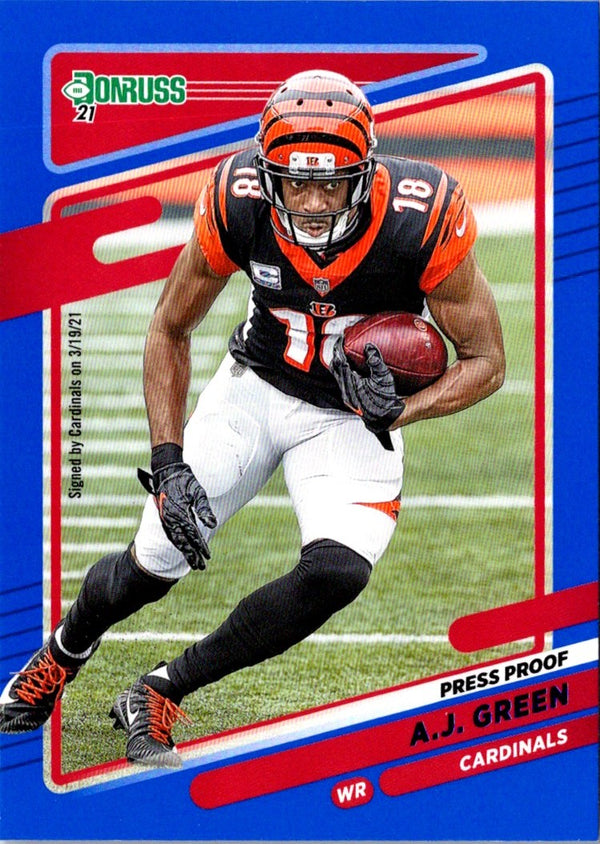 2021 Donruss Press Proof Blue A.J. Green #214