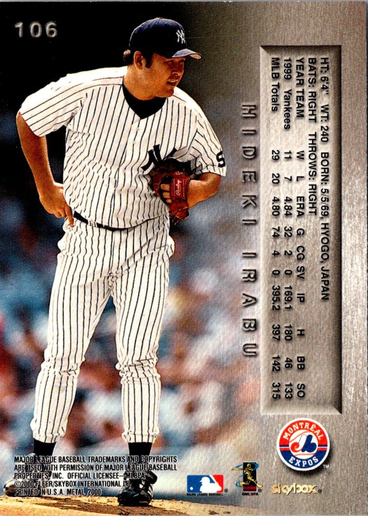 1999 Danbury Mint 22k Yankees 1998 World Champions Hideki Irabu