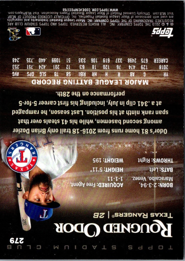 2019 Stadium Club Rougned Odor