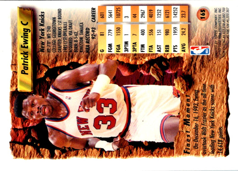 1994 Metallic Impressions Patrick Ewing