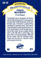 1992 Donruss Diamond Kings Fred McGriff #DK-26