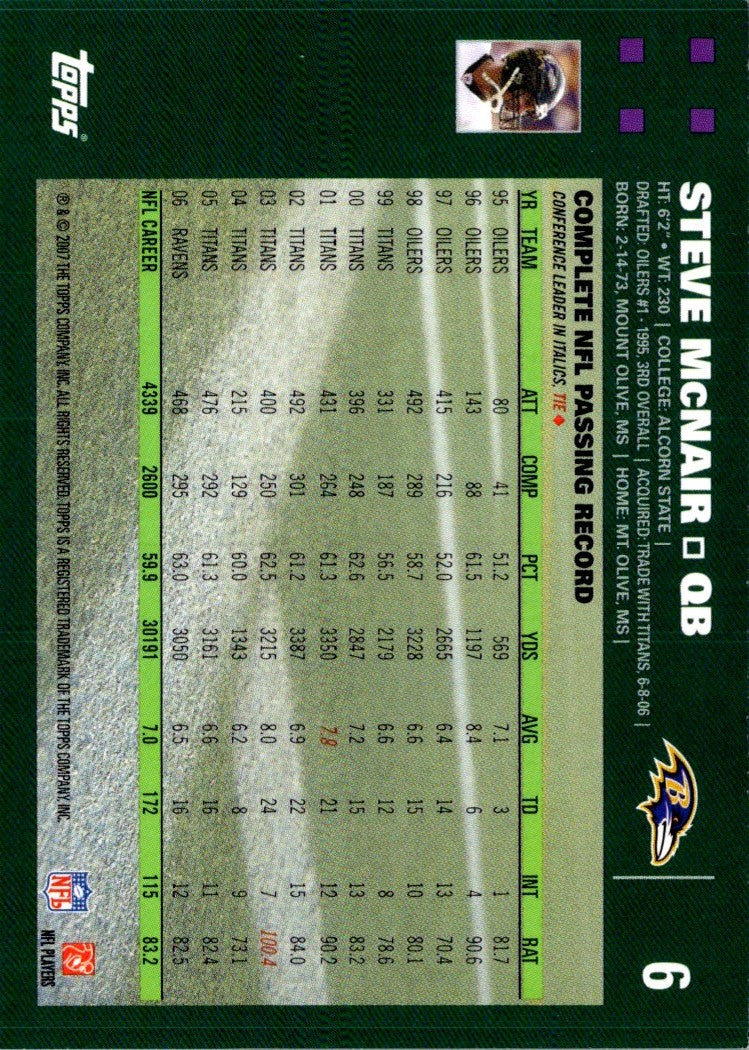 2007 Topps Steve McNair