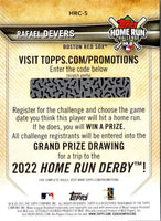 2021 Topps Home Run Challenge Rafael Devers #HRC-5