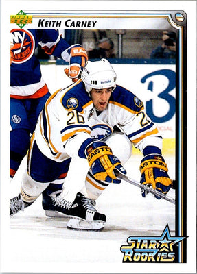 1992 Upper Deck Keith Carney #402B Rookie