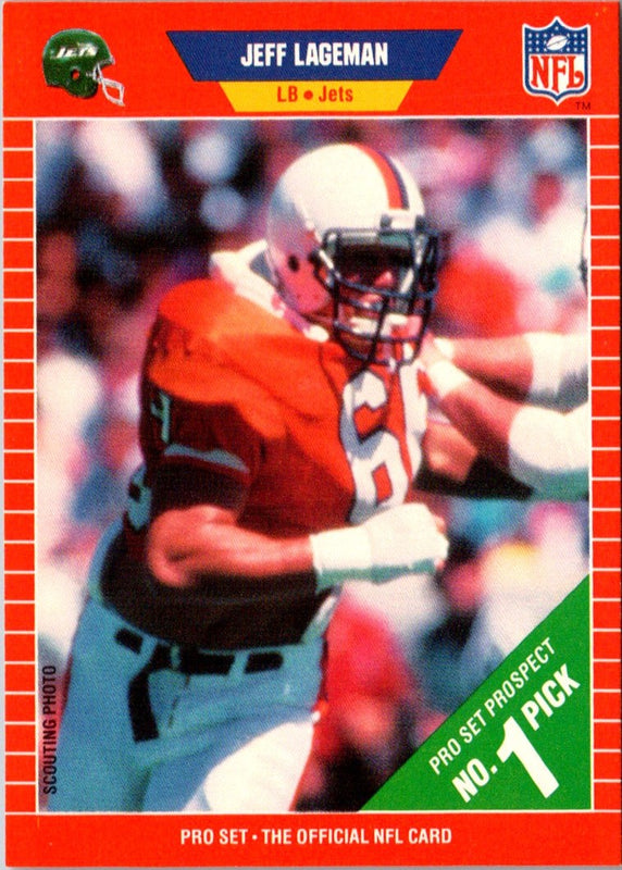 1989 Pro Set Jeff Lageman #506 Rookie