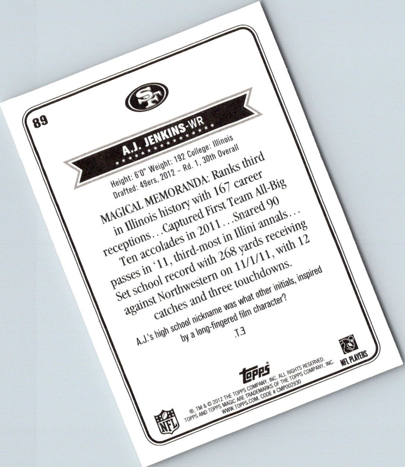 2012 Topps Magic A.J. Jenkins