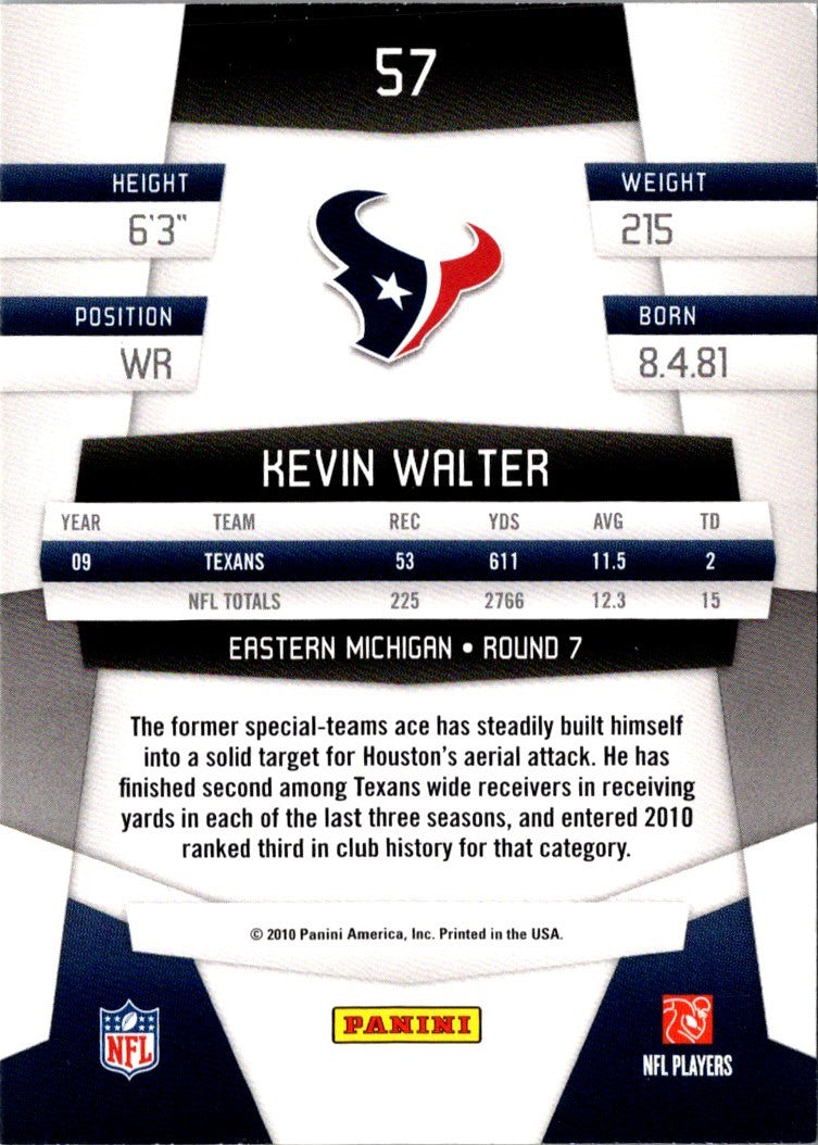 2010 Panini Certified Kevin Walter