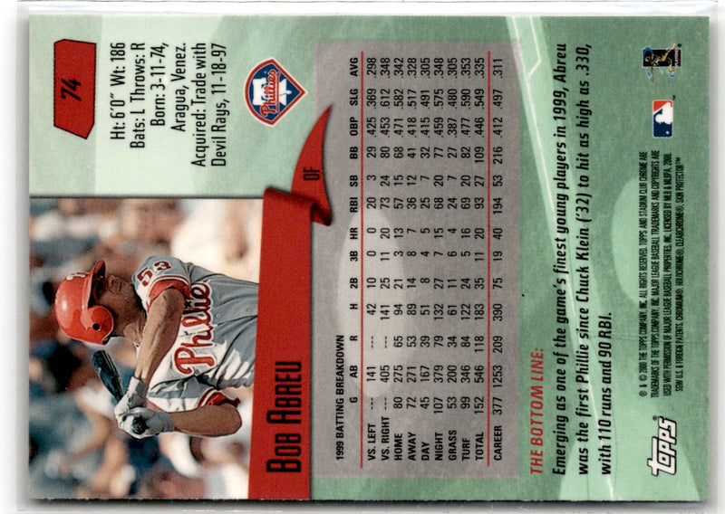 2000 Stadium Club Bobby Abreu