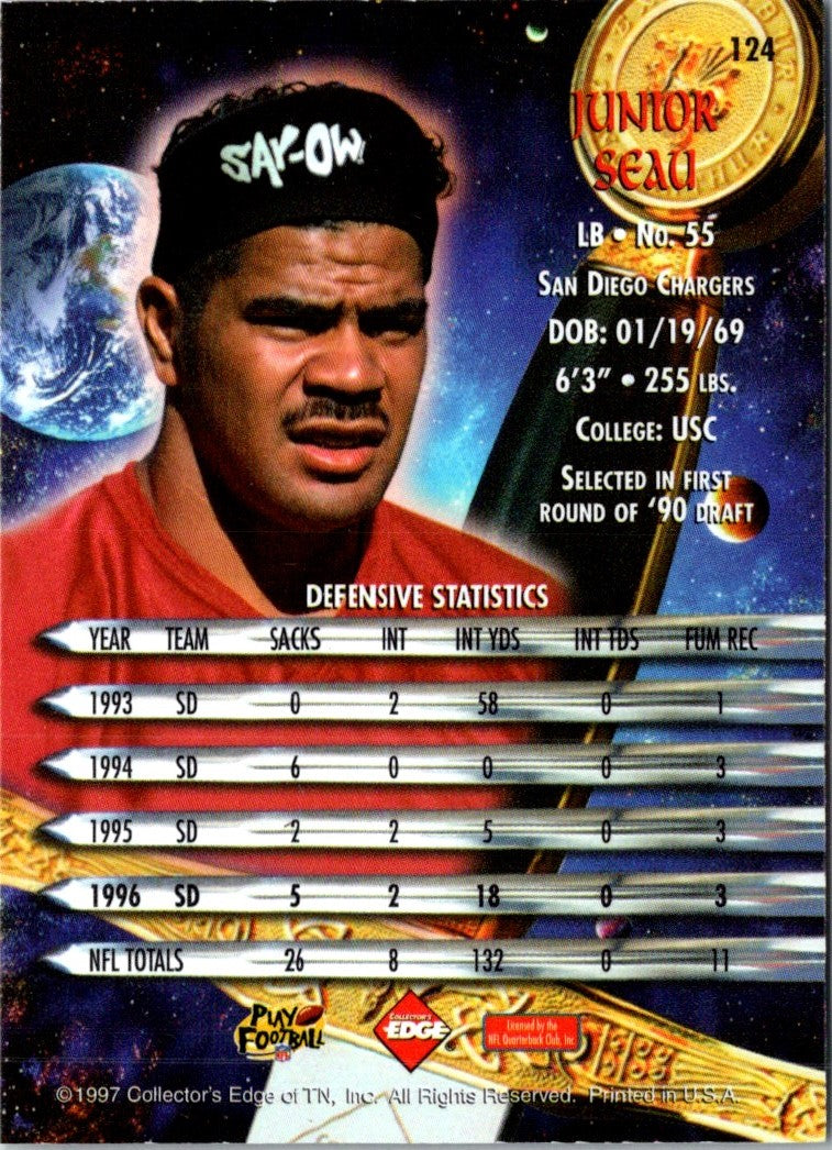 1997 Collector's Edge Excalibur Junior Seau