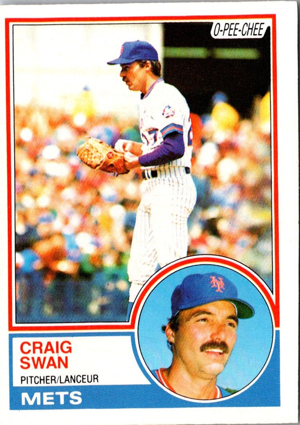 1983 O-Pee-Chee Craig Swan #292