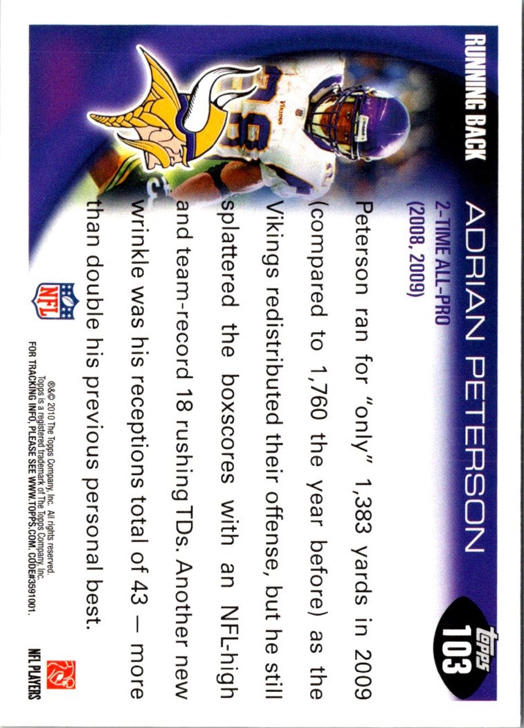 2010 Topps Adrian Peterson