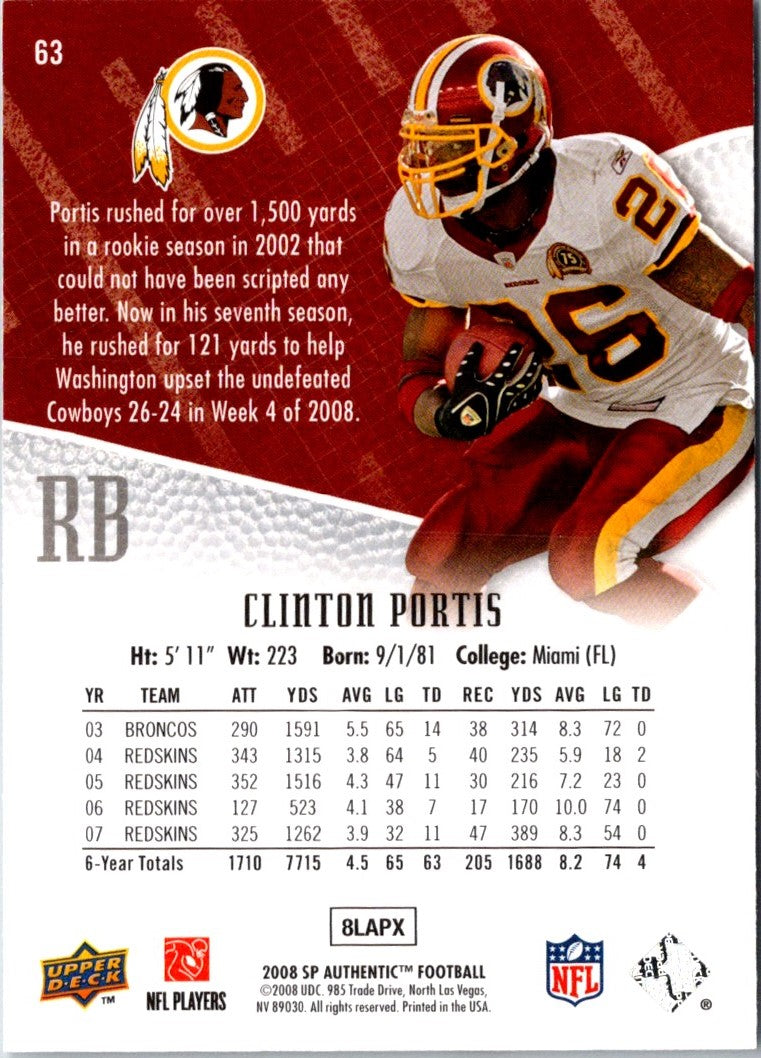 2008 SP Clinton Portis