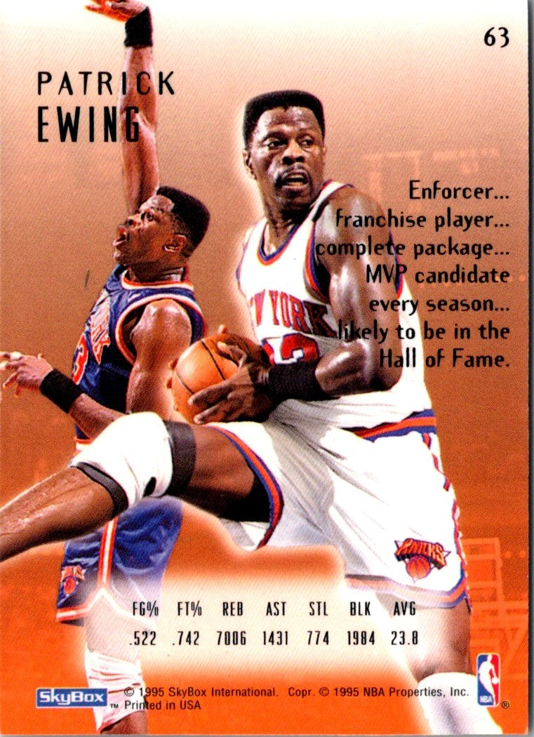 1994 SkyBox E-Motion Patrick Ewing