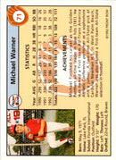 1992 Front Row Draft Picks Mike Warner