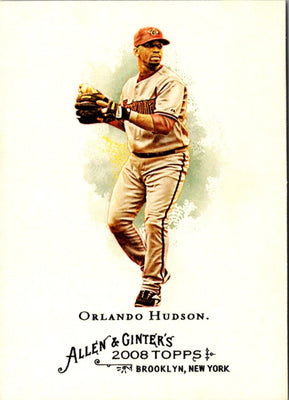 2008 Topps Allen & Ginter Orlando Hudson #104