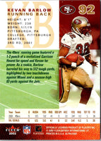 2002 Fleer Ultra Kevan Barlow #92 Rookie