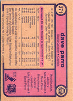 1982 O-Pee-Chee Dave Parro #371 Rookie