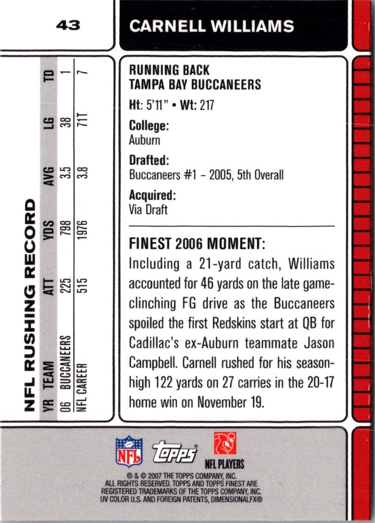 2007 Finest Cadillac Williams