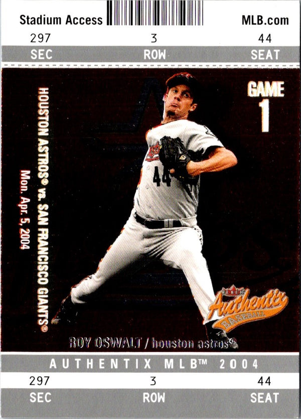 2004 Fleer Authentix Roy Oswalt #54