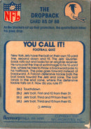1981 Fleer Team Action The Dropback