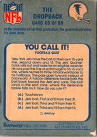 1981 Fleer Team Action The Dropback #85