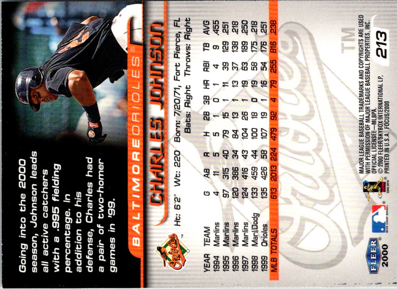 2000 Fleer Focus Charles Johnson