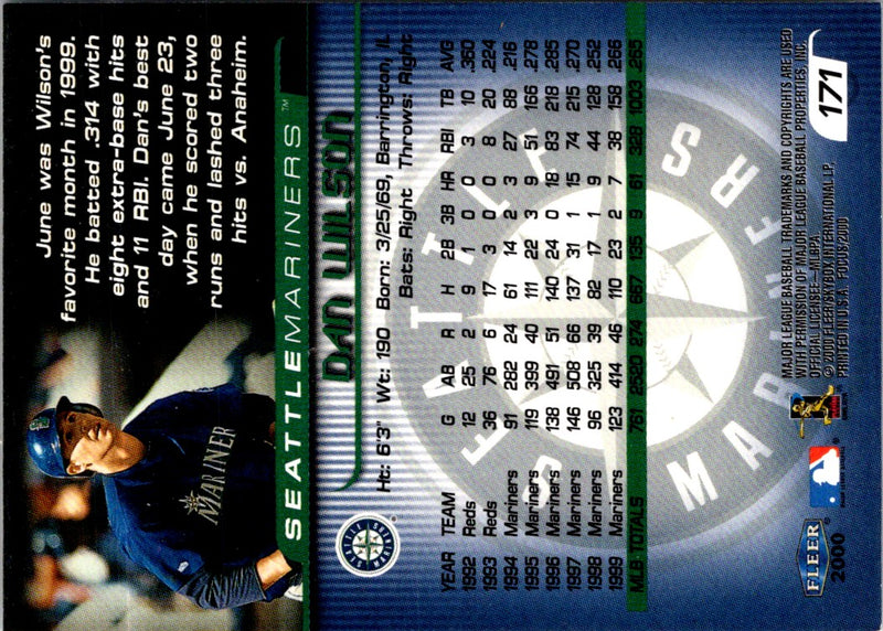 2000 Fleer Focus Dan Wilson