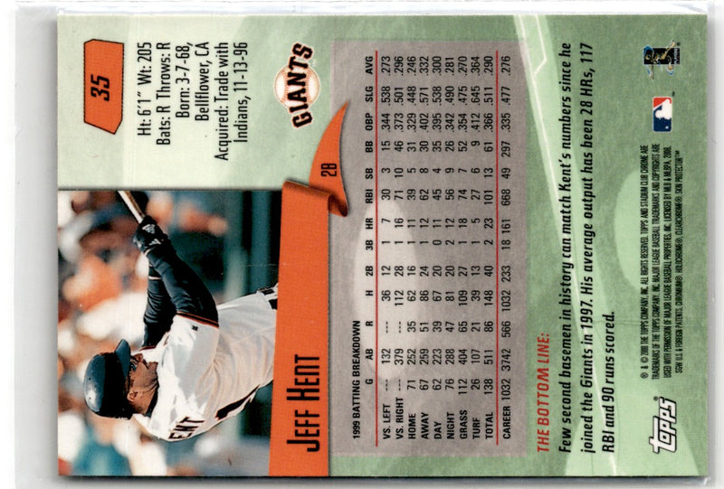 2000 Topps Chrome Jeff Reardon
