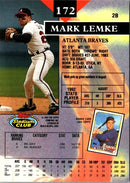 1993 Stadium Club Mark Lemke