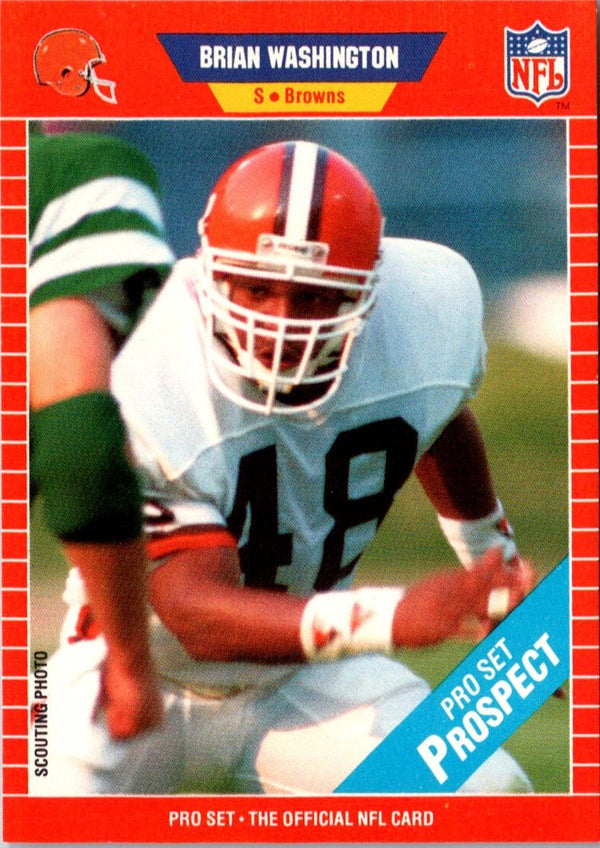 1989 Pro Set Brian Washington #520 Rookie