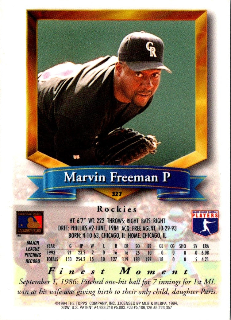 1994 Finest Marvin Freeman