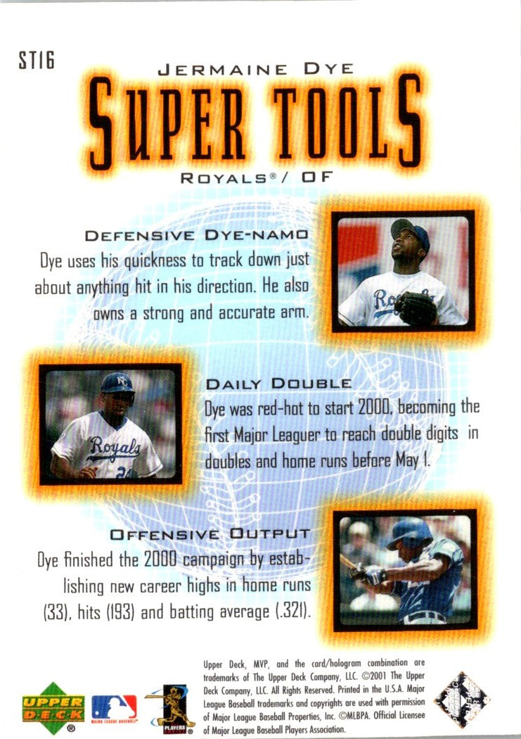2001 Upper Deck MVP Super Tools Jermaine Dye